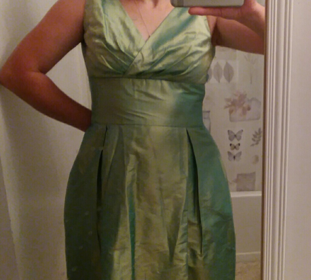 Dessy Collection Vivian Diamond Silk Dress sz 8